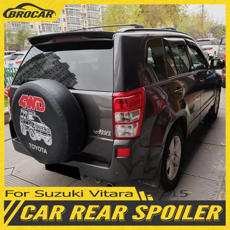 For Suzuki Grand Vitara escudo SIDEKICK 2007-2015 High quality ABS Plastic Unpainted Gloss Black Spoiler Trunk Boot Wing Spoiler