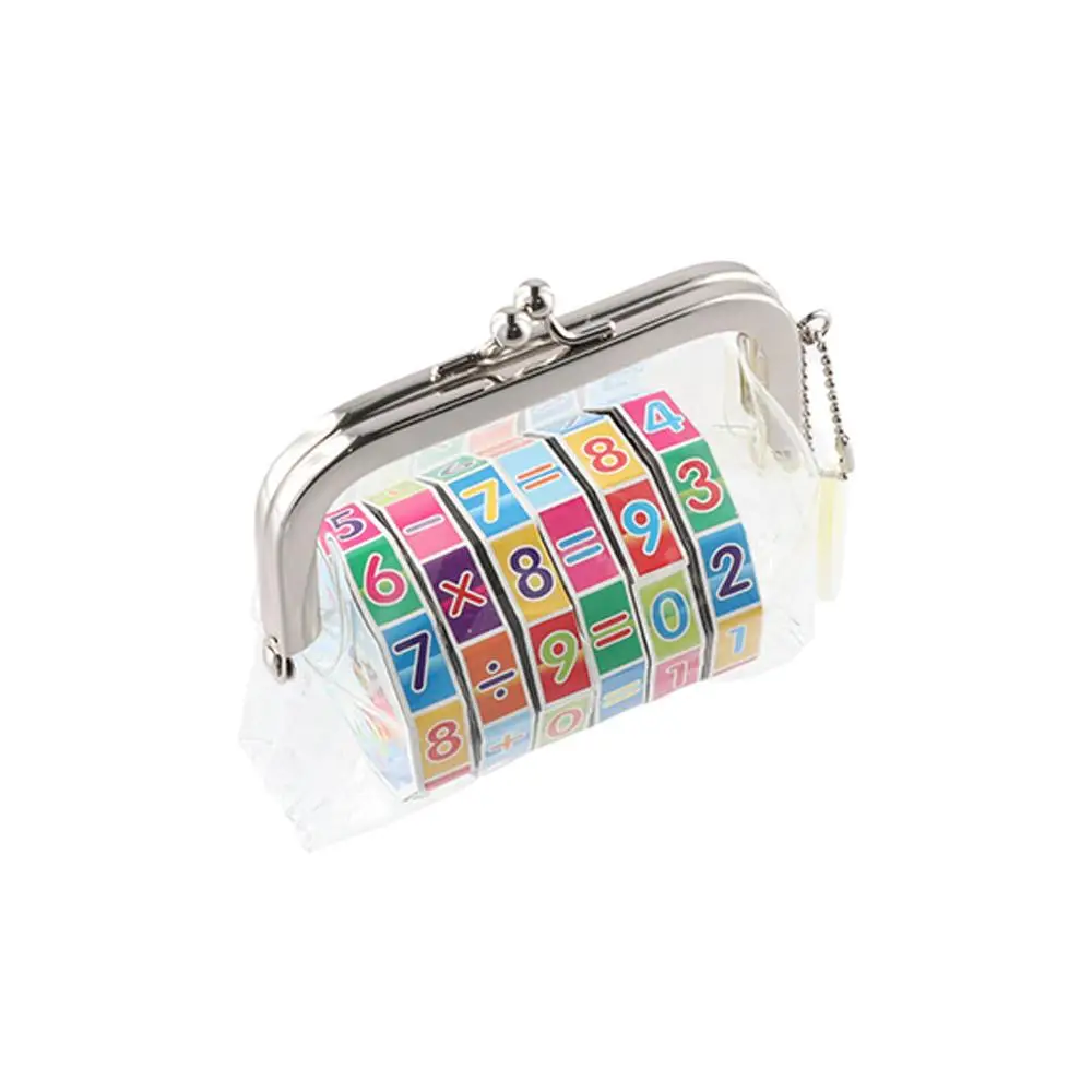 Bolsa de lápiz labial transparente de PVC, Mini bolsa de almacenamiento con Clip para la boca, monedero de mano, Mini billetera con hebilla