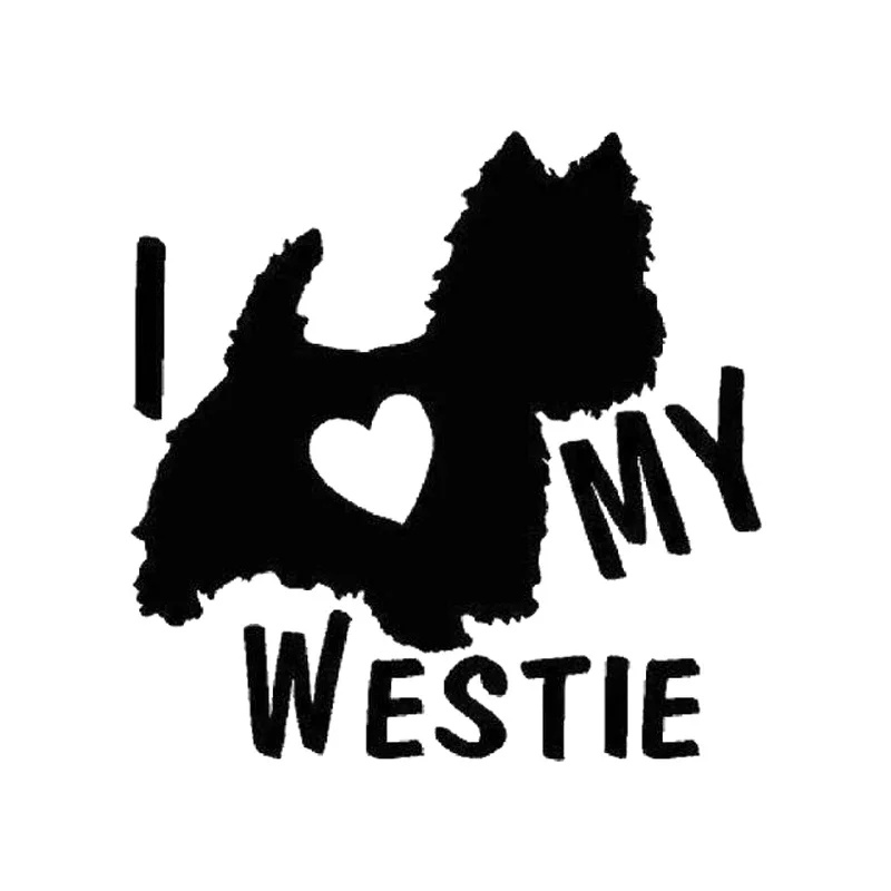 Jpct Car Stickers And Decals I Love My West Hound Car Diesel Car Interior Trim Waterproof Car Exterior Accessories Vinyl Sticker