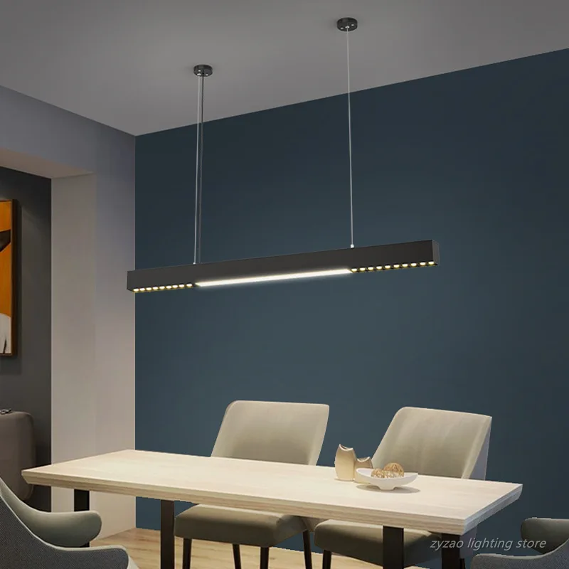 

Simple Strip Line Pendant Lights Luxury Bar Modern Simple Restaurant Hanging Lights Designer Dining Room Office Studio Hanglamp