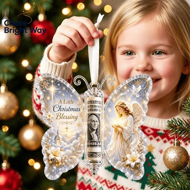 Christmas Hanging Money Holder Ornament Unique Cash Gift Pendant for Xmas Tree Holiday Gift Exchange