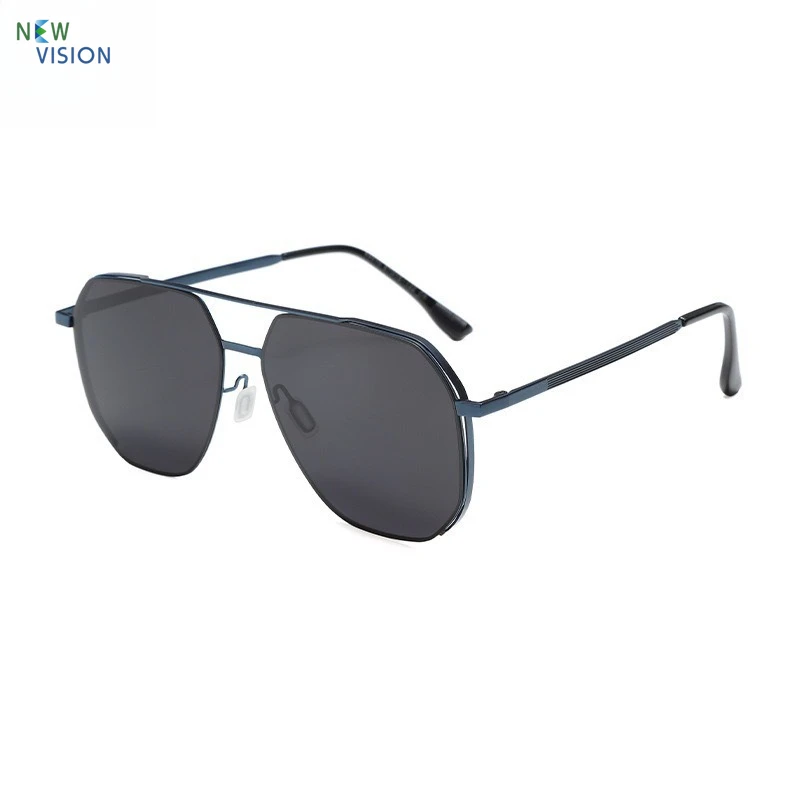 

Retro Big Face Men Pilot Sunglasses black Metal Outdoor Fishing UV Protection Car Driving Nylon Fashion Polarized Sun glasses