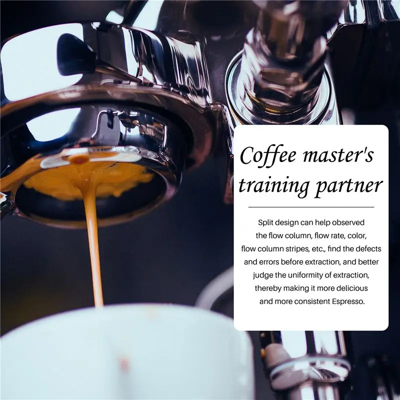 A84X-Bottomless Portafilter 54Mm With Hollow-Carved For Breville Barista Series/Bambino Plus/Infuser Walnut Handle