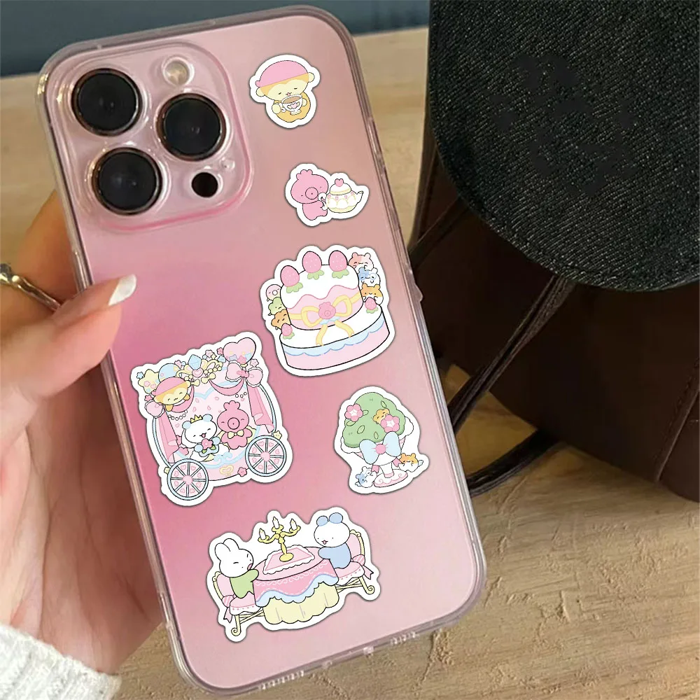 8PCS Spring Travel Stickers Cartoon Cute Small Elements Handheld Account Phone Case Notebook Decoration Waterproof Stickers