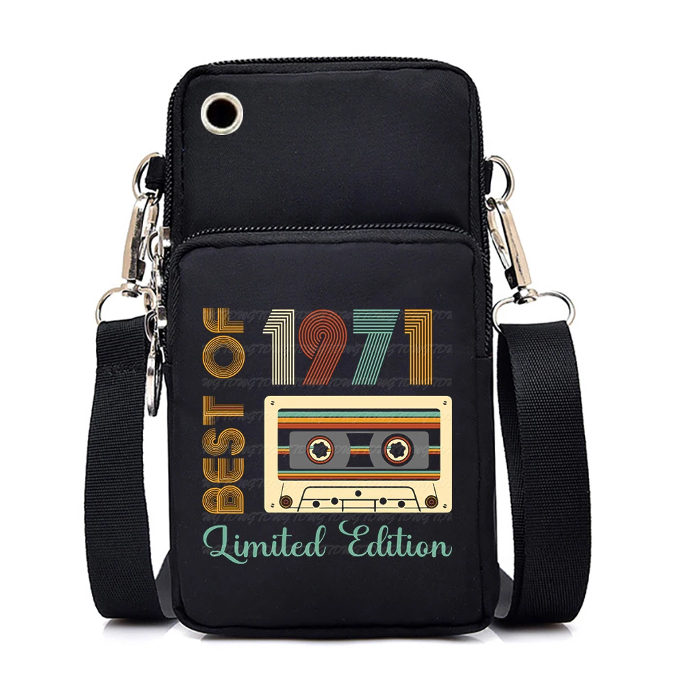 Best of 1984 Limited Edition Print Phone Purse Bag for Women Vintage Nylon Mini Shoulder Bag Zipper Handbag Clutch Crossbody Bag