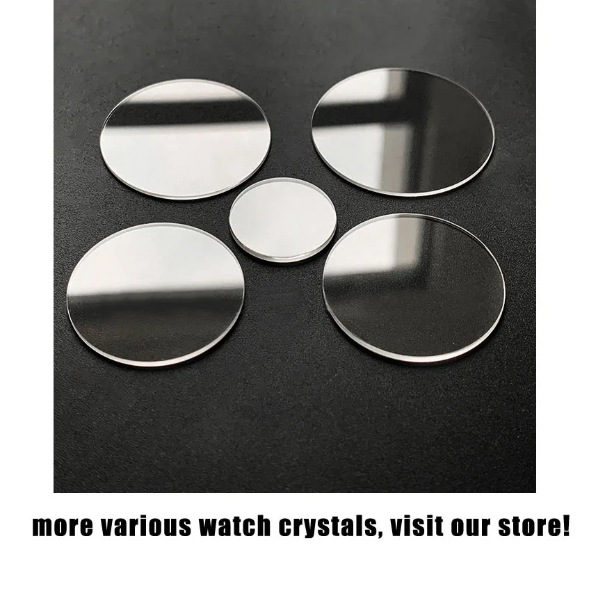 Juego de 2 piezas de cristal de reloj inteligente, 15-45mm, Lente de Cristal de repuesto, espejo plano redondo, herramientas de reparación de reloj