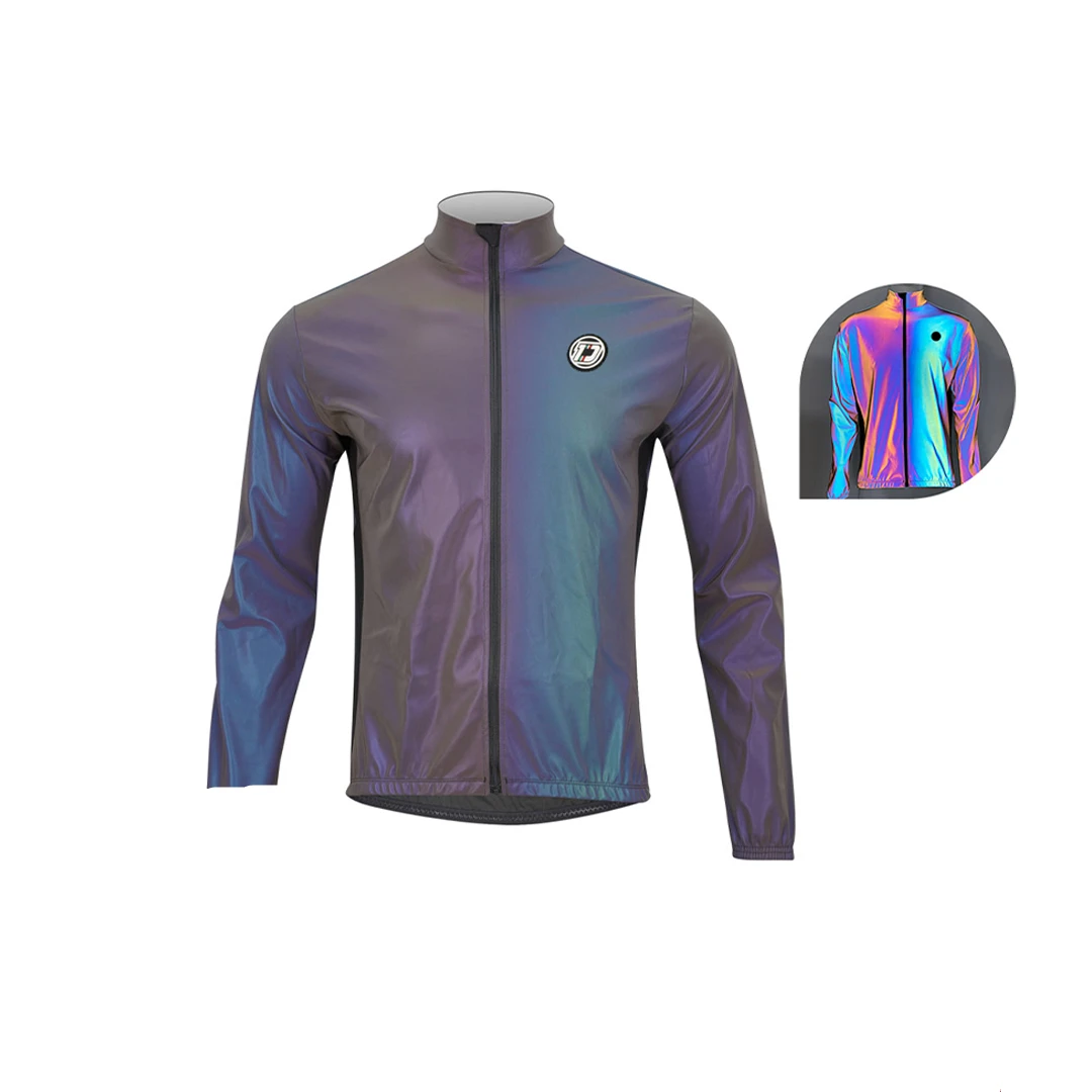 

Cycling Jacket Winter Rainbow Reflective Windbreak Men Windproof Waterproof Cycling Jacket for Women Spring Fall Dropshjp