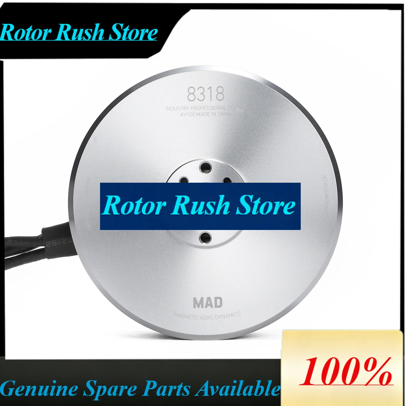 RoRusMAD 8318 IPE 100KV 120KV Brushless Motor For Multirotor Quadcopter Hexrcopter Drone RC DIY Hobby Rig, Sliver
