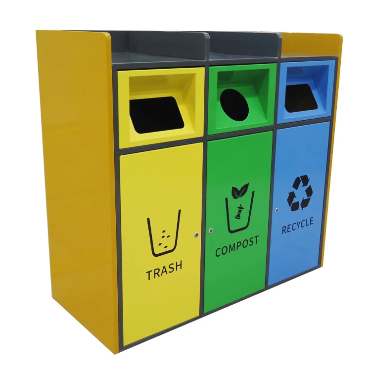 

Stainless Steel Can Factory Trash Can Metal Trash Can Lid Garbage Bin