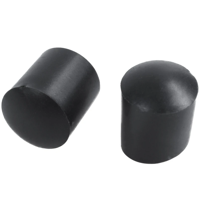 Rubber Caps 200-Piece Black Rubber Tube Ends 10Mm Round