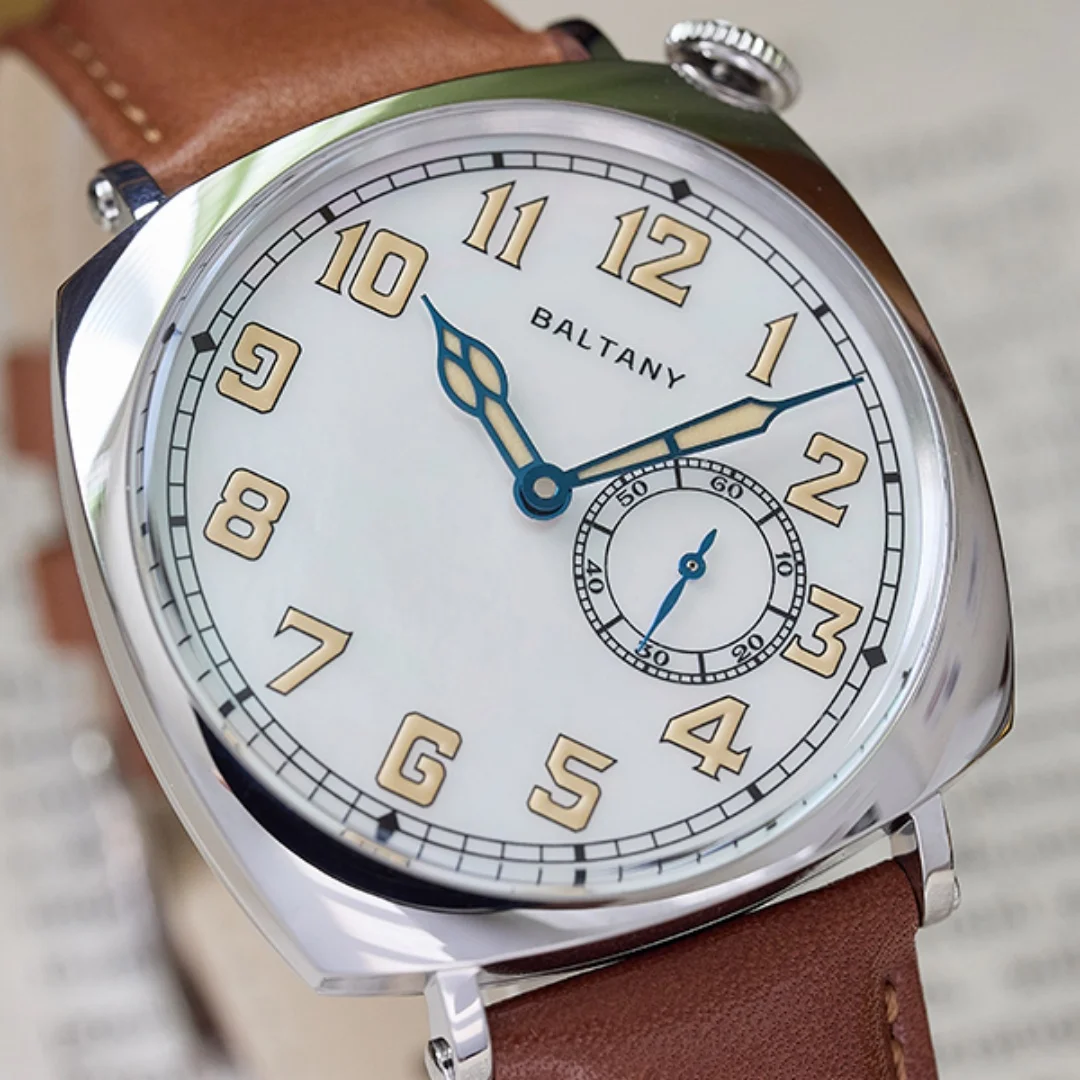 Baltany 2025 nuevo Reloj mecánico para Hombre Seagull ST1701 luminoso resistente al agua 50m cristal de zafiro Reloj de acero inoxidable para Hombre