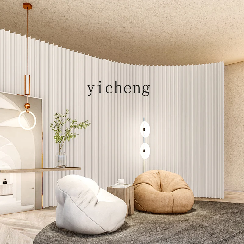 YFY  partition creative Internet celebrity simple white organ paper wall telescopic folding office living room shopping mall