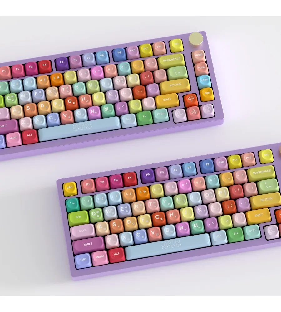Keycaps Personality Sublimation 68 HI8 K99 F99 F87 Fudge Keycaps KOA Height Korean Layout Cute