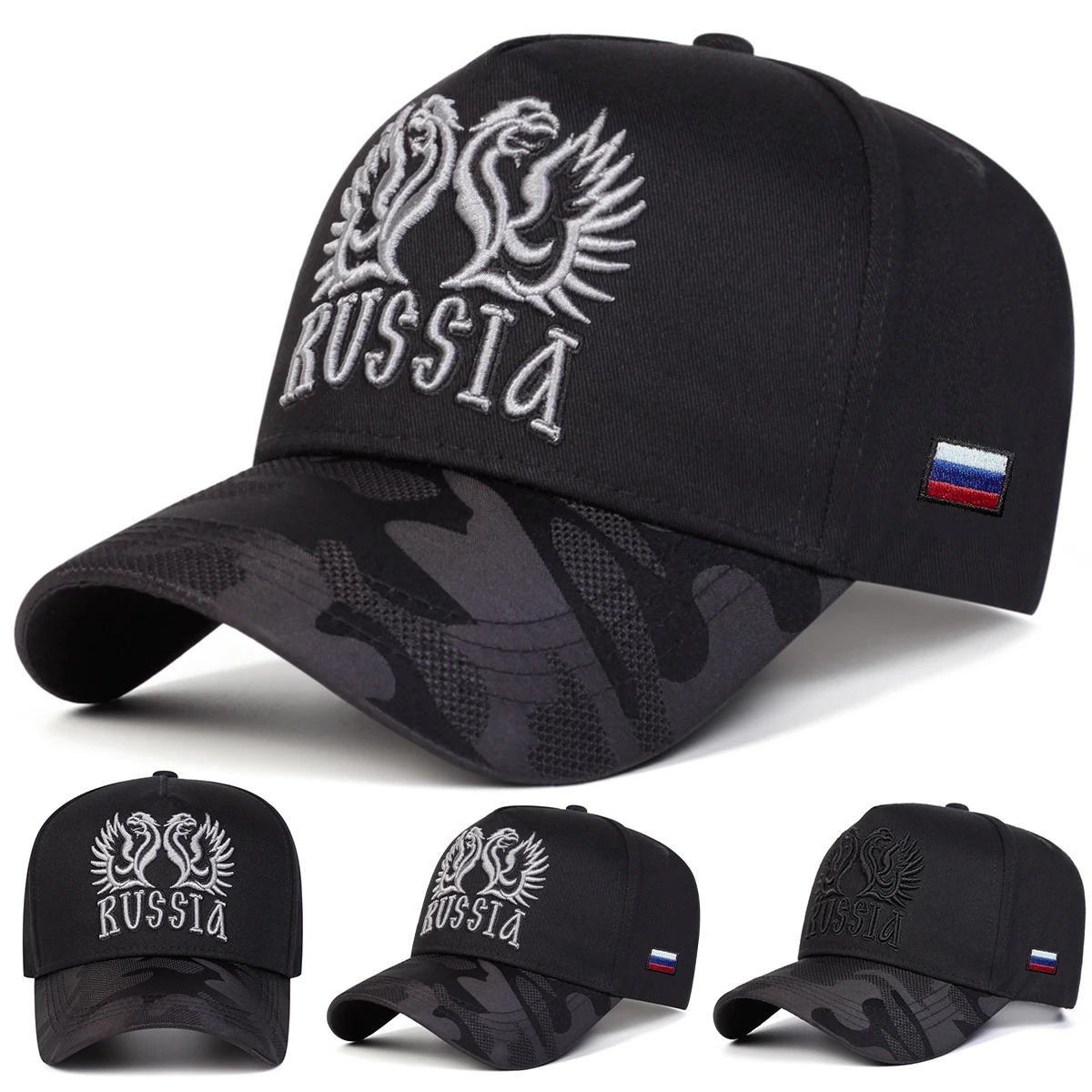 Unisex RUSSIA Embroidery Baseball Caps Spring Autumn Outdoor
