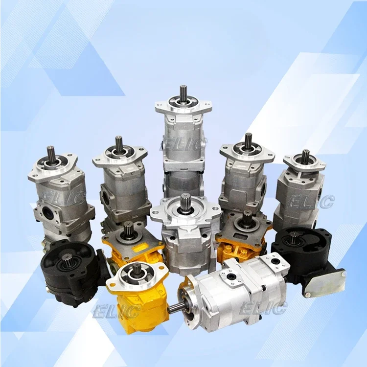 Single Double Triple Pilot Bomba High Pressure Transmission Oil Charge Pump Excavator Part Hydraulic Gear Pump for Komatsu