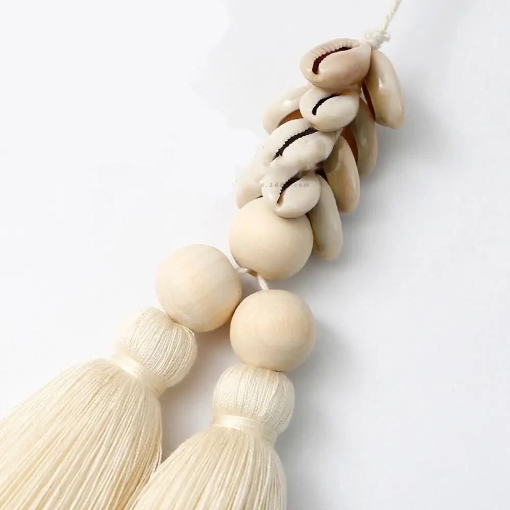 Shell Bohemian Tassel Pendant Weave Rope Hndmade DIY Braid Rope Bag Charms Bag Accessories Bag Decoration Ethnic Style Pendant