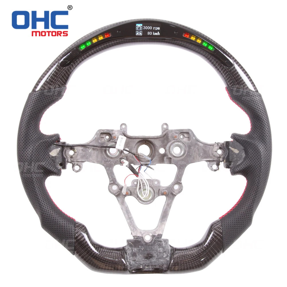 

OHC Motors Hot Selling 100% REAL Carbon Fiber LED Steering Wheel for Kia Stinger 2017 2018 2019 2020 Kia Sorento MQ4 2021 2022