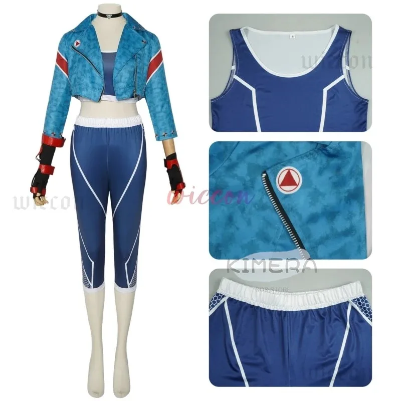 DY20Anime Game SF6 Cammy Cosplay Costume For Girls Jacket Pants Wig Fantasia Women Halloween Carnival Party Female Role Clothes2