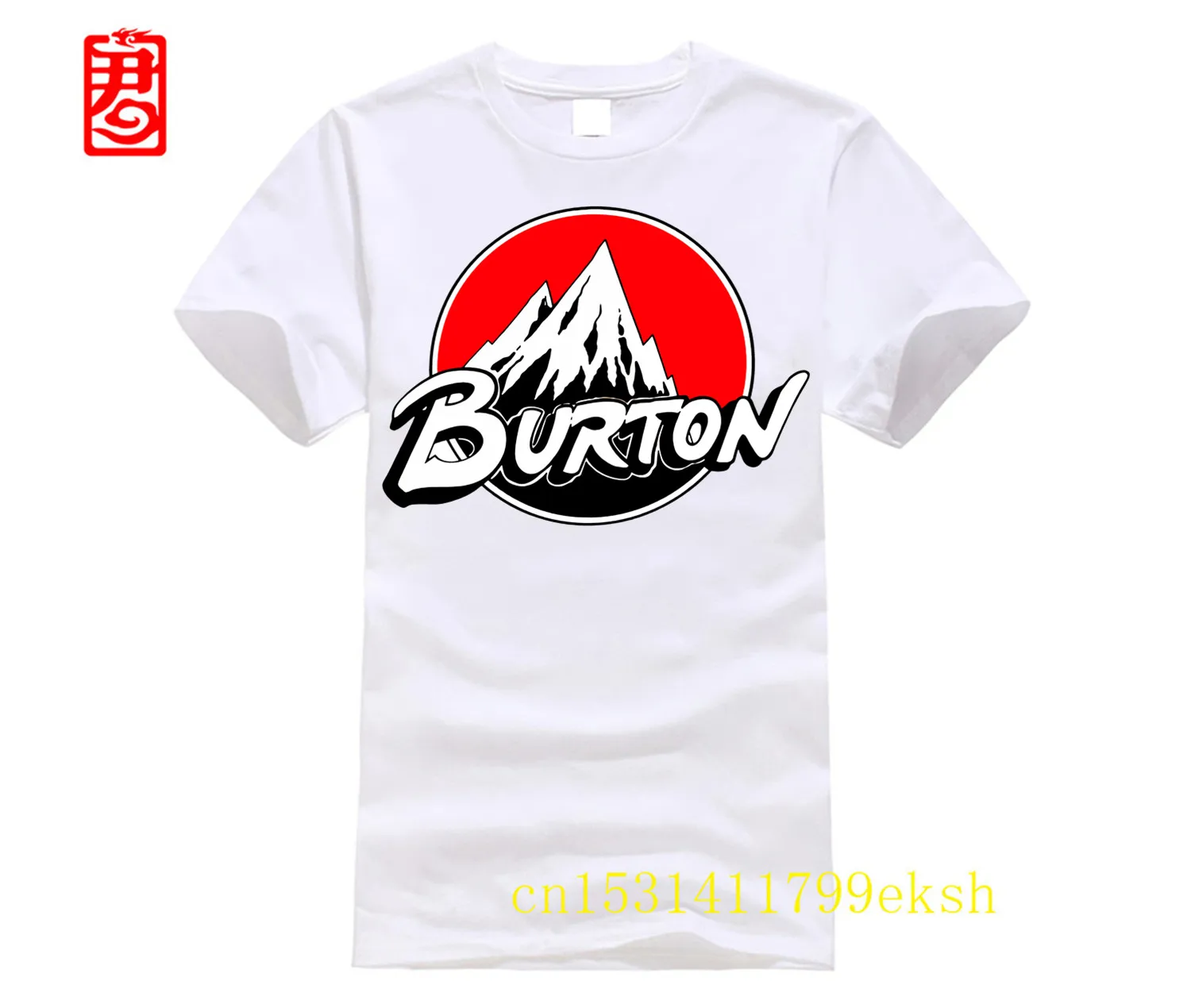 Red Burton Logo Arrow Snowboards T Shirt Cartoon Tee Shirt Homme Top Tees Men Cool 2023