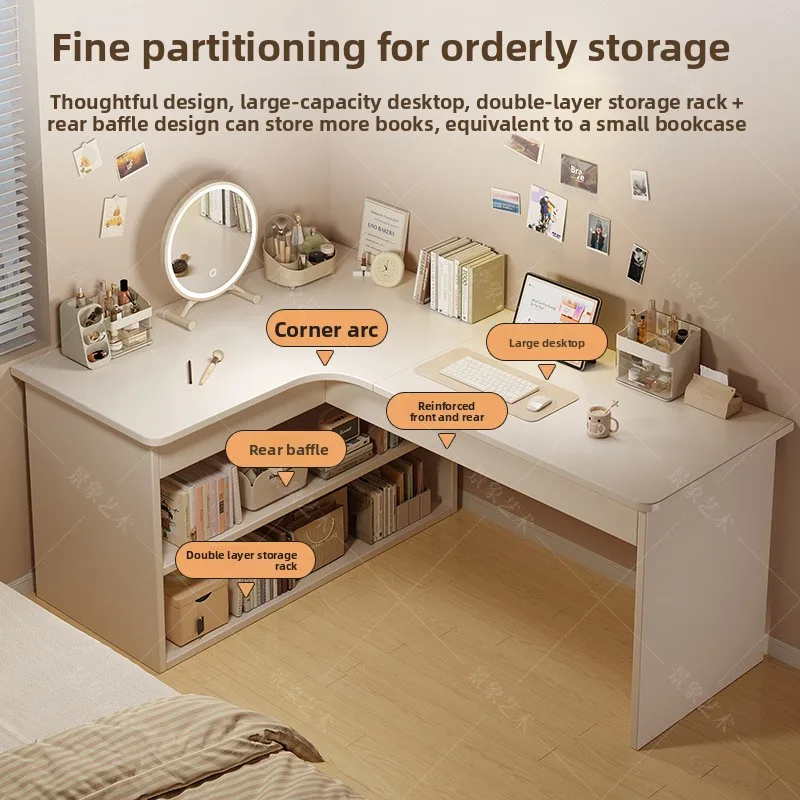 مكتب الكمبيوتر سطح المكتب غرفة النوم المنزلية رف الكتب المتكامل طالب تعلم الكتابة مكتب مكتب متعدد الوظائف الزاوية #2