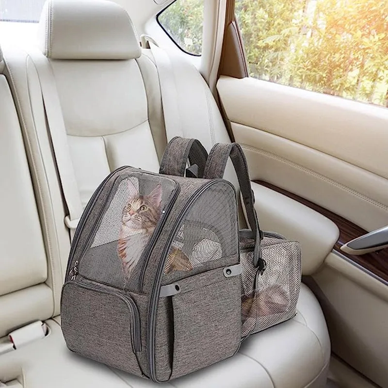 Pet Supplies Cat Transparent Bag Travel Outdoor Hiking Portable Backpack Can Expand Large Capacity Pet Canvas Bag