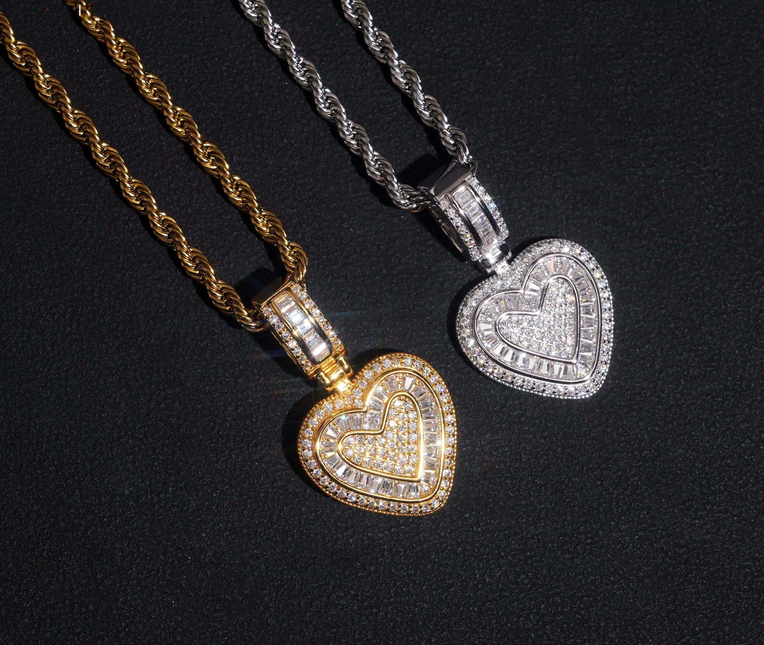 

Серебро 925, модное ожерелье с подвеской в форме сердца из муассанита для женщин, подарок на день рождения