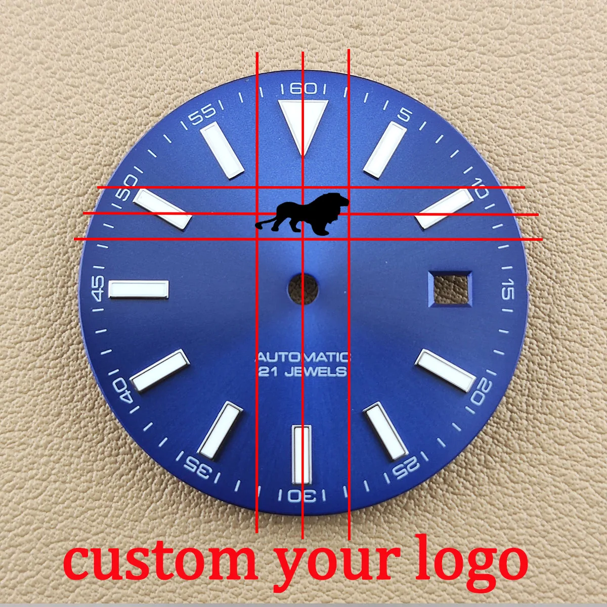 40.5มม.Miyota8215กรณี Nh35เคสโลโก้ที่กำหนดเอง Dial Miyota 8215การเคลื่อนไหว Watchial สแตนเลสนาฬิกาอุปกรณ์เสริม