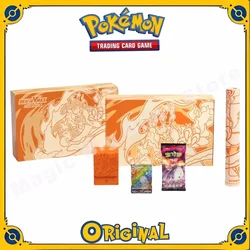 Original Genuine Pokemon Trading PTCG Card Simplified Chinese Charizard VMAX Battle Suit Gift Box Discount Card Suit Child Gift