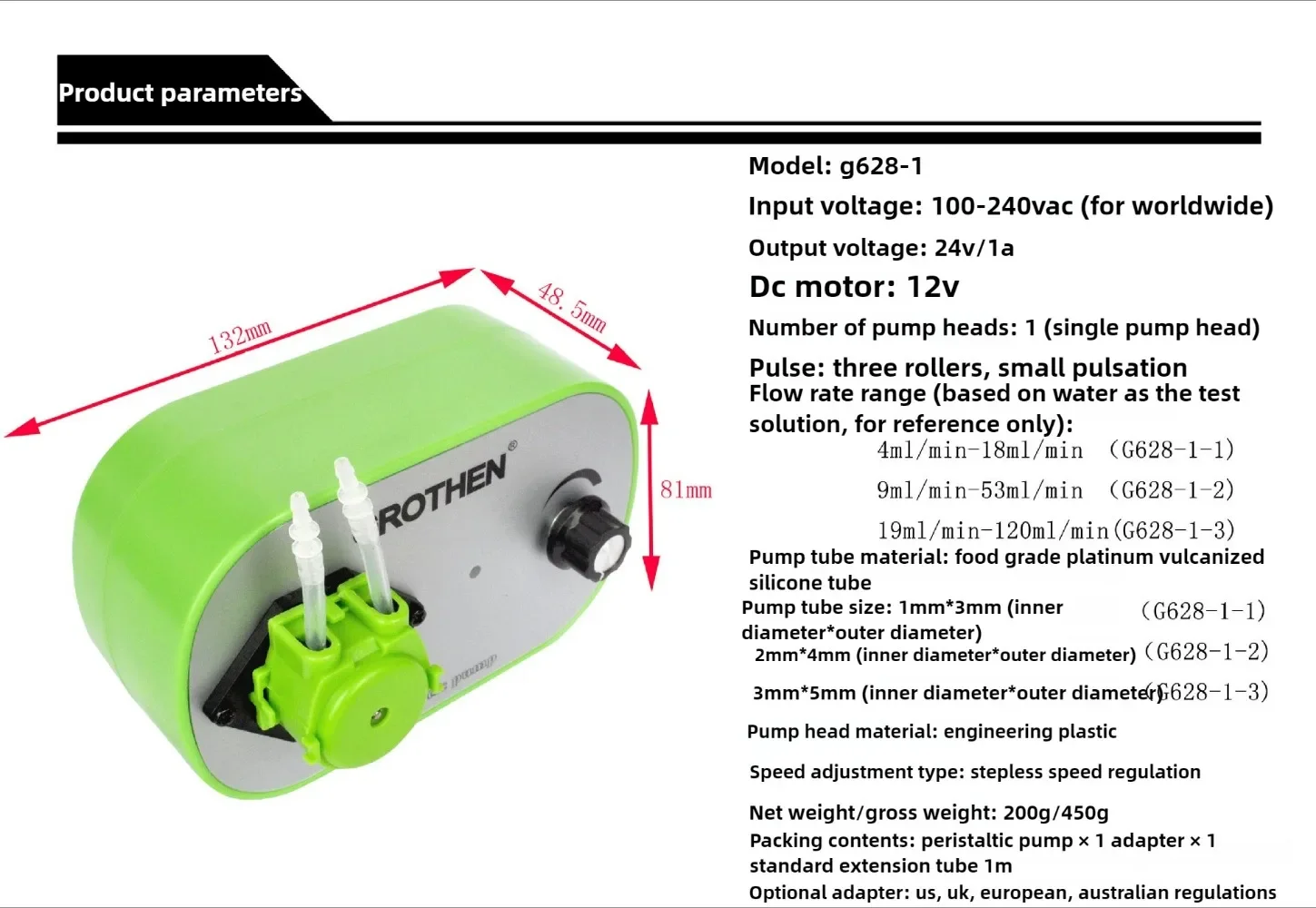

Best Peristaltic Pump 4~ 18ml/min 19~ 120ml/min 9~ 53ml/min Electric Circulating Water Pump Household Automatic Micro Water Pump
