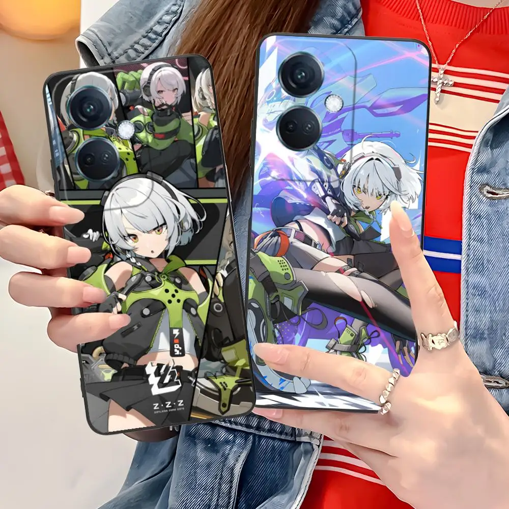 حافظة هاتف Zenless Zone Zero Anby Demara لهاتف OPPO Reno 14 13 12 11 10 9 8 7 6 5 F T Pro 5G غطاء طباعة ملون فاخر #5