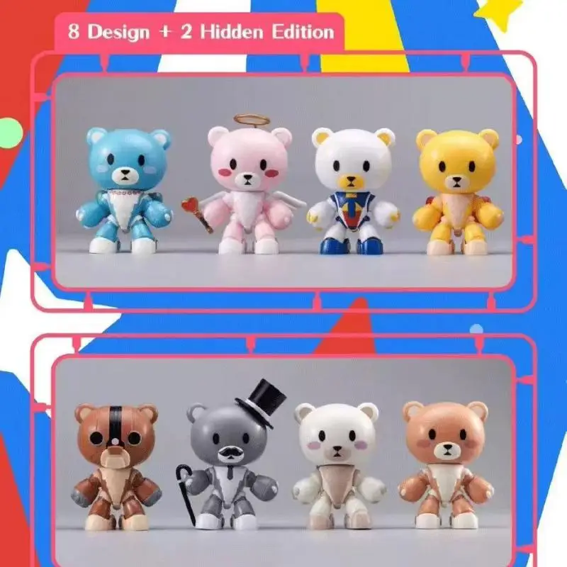 Authentic Bandai PLABAKO Bear King Family Blind Box Mobile Suit Handmade Assembly Model Toy Birthday Surprise Gift view 6