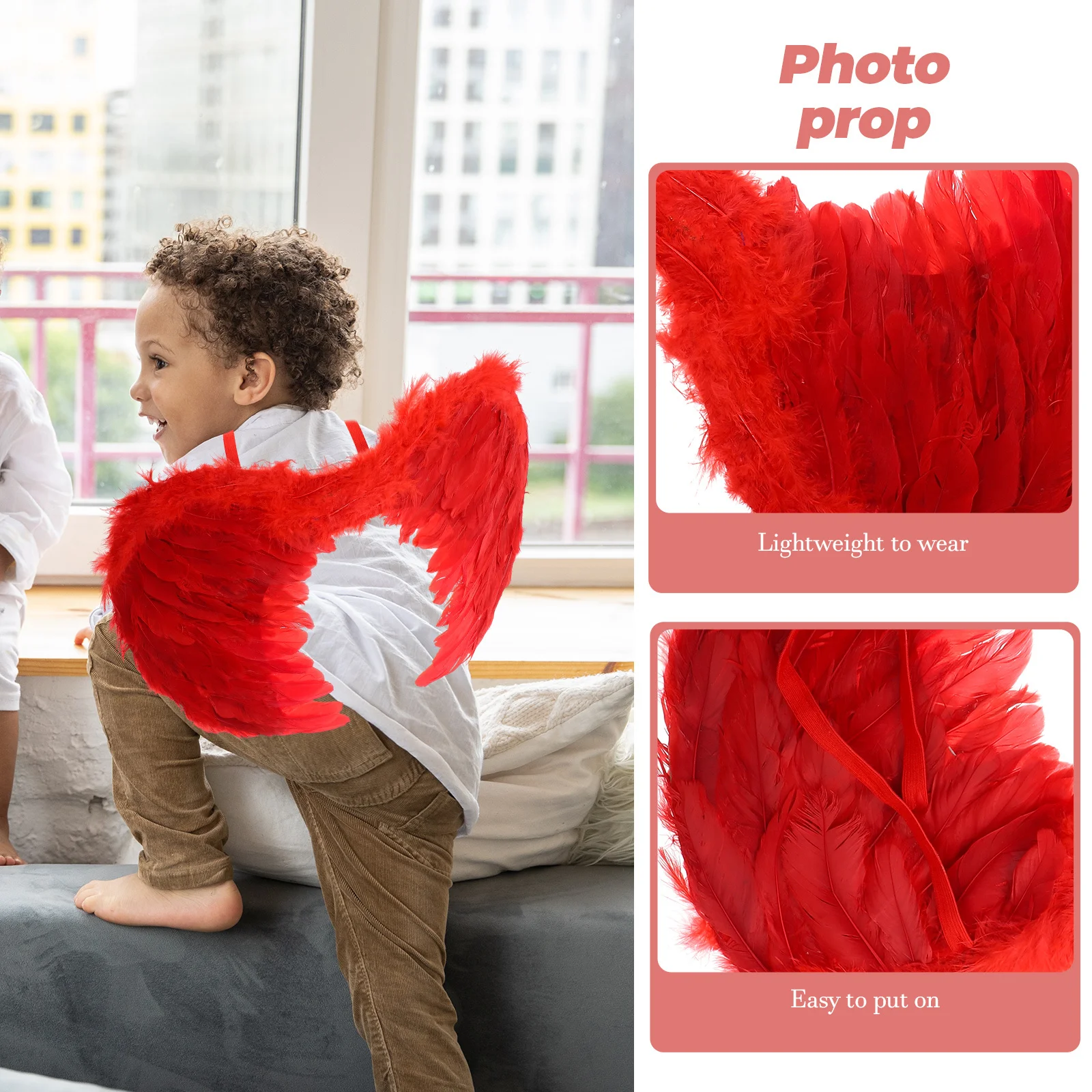 1 stks Angel Wing Kids Cosplay Party Prop Helder Lichtgewicht Ontwerp Voor Stage Performance Kerst Halloween Dress Up