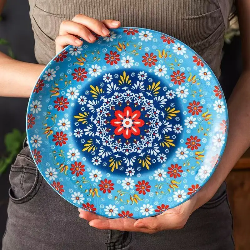 

Винтажные керамические тарелки 8 дюймов: для стейков, западной кухни, плоские и неглубокие, для пасты и яиц