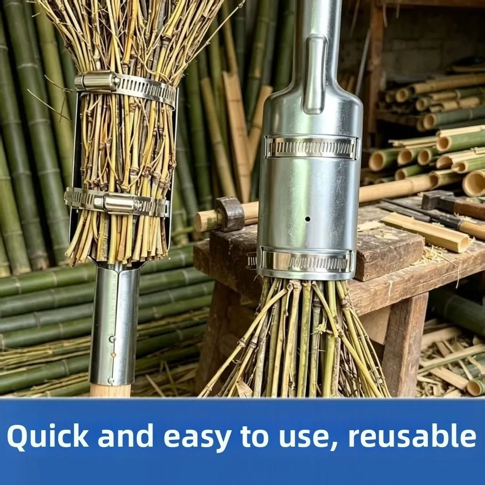 Stainless Steel Broom Tying Tool Thickened Stainless Steel Hardware Fittings Multi-functional Broom Tying Device Anti-slip