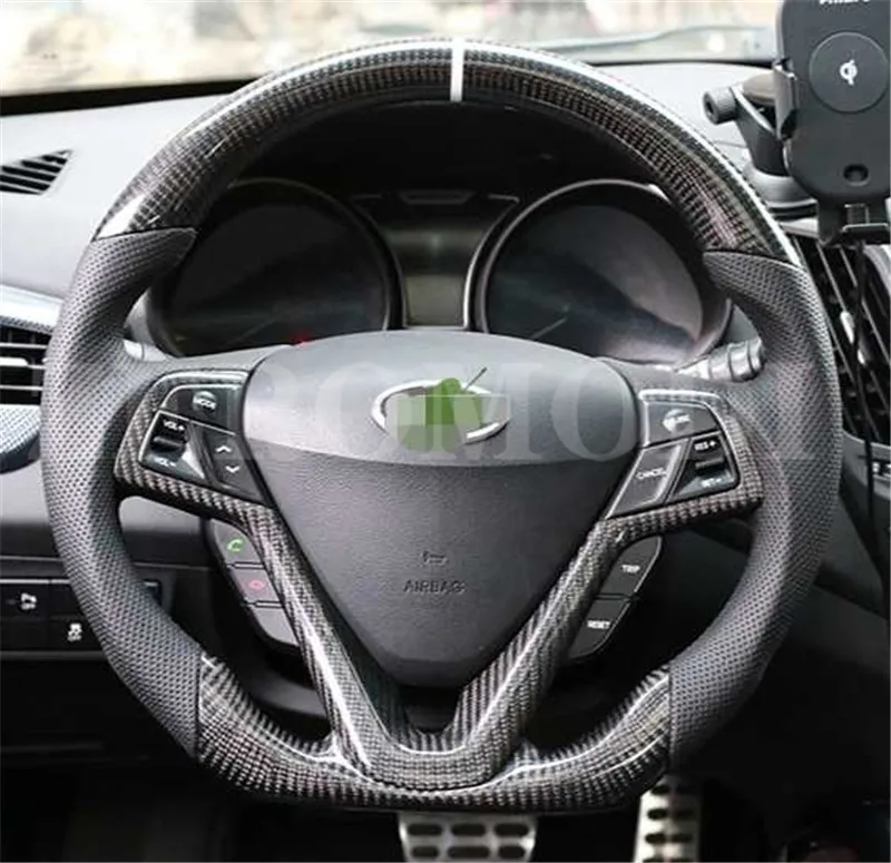 Carbon Fiber Steering Wheel Customized For Hyundai Veloster 2011 2013 2012 2014 2015 2016 2017 2018