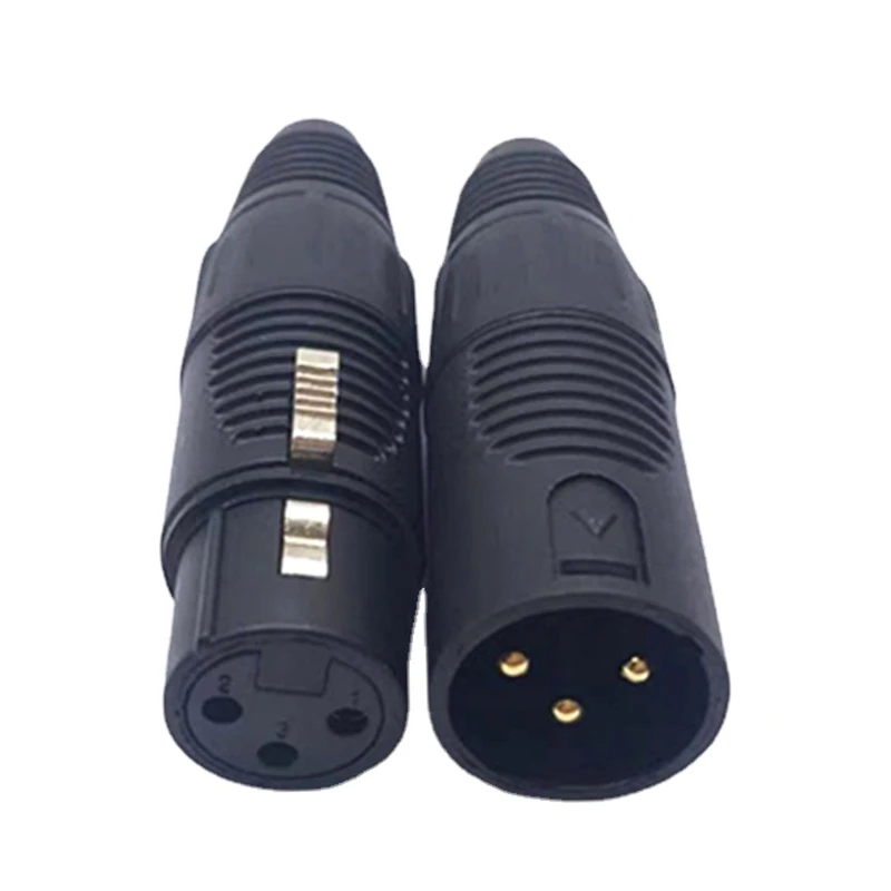 

XLR 3 Pin Male/Female Mic Microphone Connector Easy Installation XLR Plug Microphone Connector