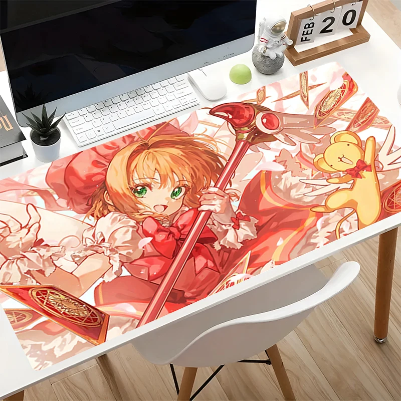 Cute Anime Mouse Pad Notbook Gamer Keyboard Pad NonSlip Rubber Extended Office Computer Desk Mat C-card Captor Sakura MousePad
