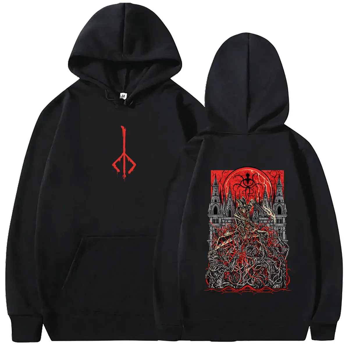 

Game Bloodborne Fear The Old Blood Hoodie Men's Women's Gothic Rock Oversized Streetwear Unisex Vintage Casual Hooded Sweatshirt