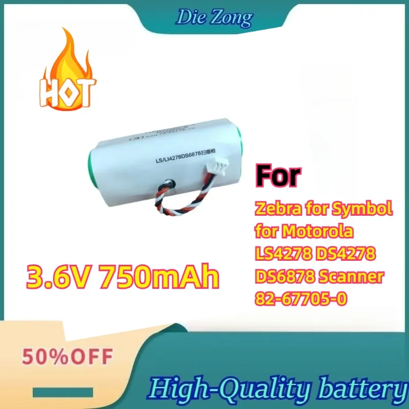 

New For Zebra for Symbol for Motorola LS4278 DS4278 DS6878 Scanner 82-67705-01 Rechargeable Batteries 3.6V 750mAh Battery