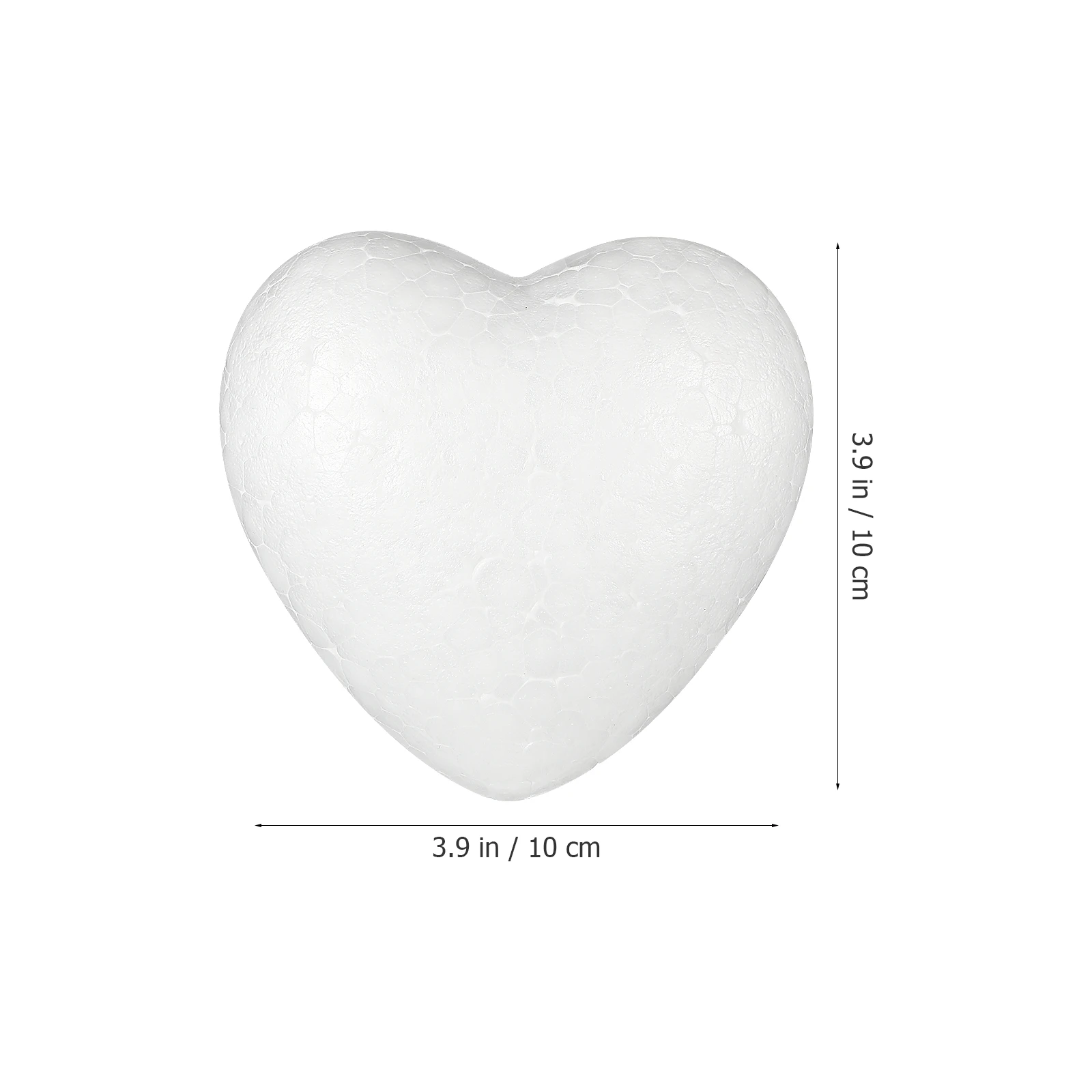 3 ชิ้นรูปหัวใจสีขาวลูกบอลโฟมสําหรับงานฝีมือ DIY วาเลนไทน์คริสต์มาสตกแต่ง Polystyrene Hearts โครงการศิลปะของขวัญ