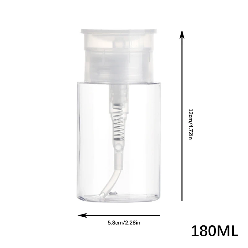 150/180ml butelki wielokrotnego użytku do paznokci pusta prasa dozownik z pompką zmywacz do paznokci środek czyszczący butelka do makijażu narzędzie do Manicure