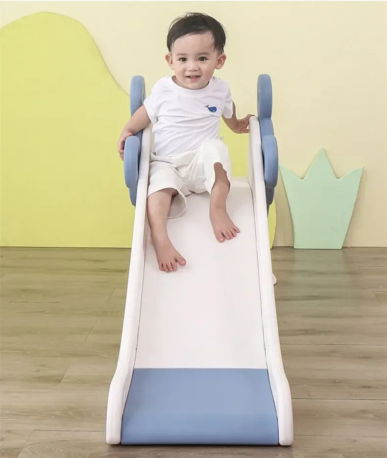 Baby Slide Children Indoor Home Safety Slide outdoor Kindergarten Slide Kids Playground Sports Game Toys include Basketball Hoop