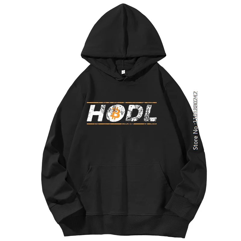 Spring Autumn Essentials Hoodie Bitcoin Cryptocurrency Meme Vintage Hodl Graphic Hooded Sweatshirts New In Hoodies & Sweatshirts