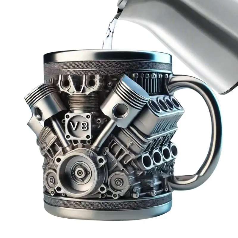 

3d Engines Design Mug Engines Stainless Steel Cup Coffee Cup Beer Mugs Funny Drinking Accessories For Home And Office