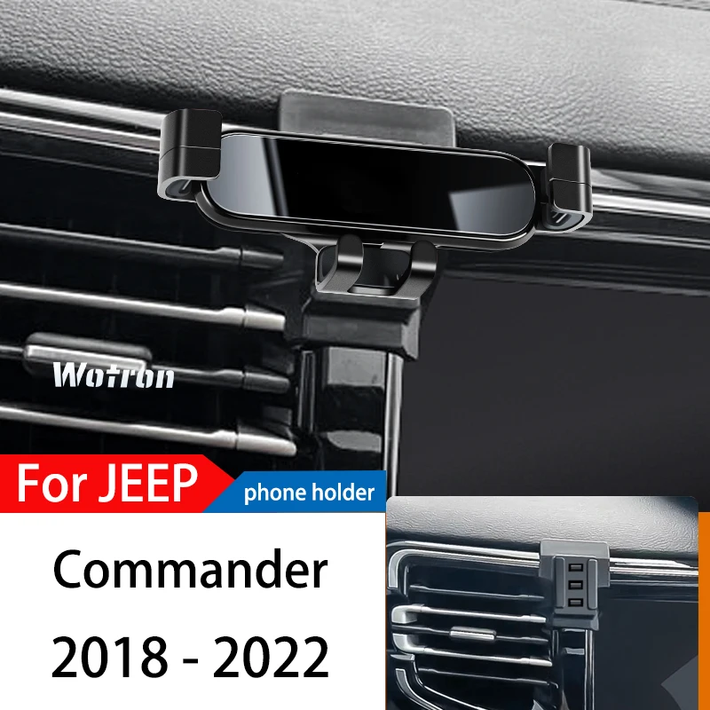 

Car Phone Holder For Jeep Commander 2018-2022 GPS Special Gravity Navigation Mobile Bracket 360 Degree Rotating Stand