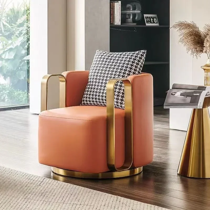 

-Скандинавский итальянский роскошный вращающийся одиночный ленивый диван-кресло для спальни, балкона, гостиной и больницы для отдыха и семейного использования в отеле