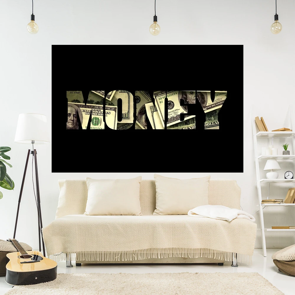 

XxDeco Dollar Cash Money Tapestry Wall Hanging Decoration Aesthetic Bedroom Background Cloth Beach Mat Sofa Blanket