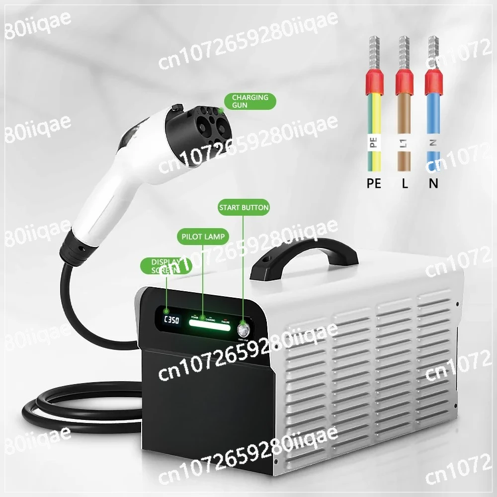 DC Portable Charging Pile Household New Energy Electric Vehicle Car Charging Fast Portable Ev Charger 7KW
