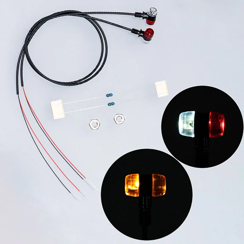 LED Two-color Position Lights Side Lights for 1/14 Tamiya RC Truck Car Scania 770S BENZ 3363 VOLVO FH16 MAN Diy Parts Toys