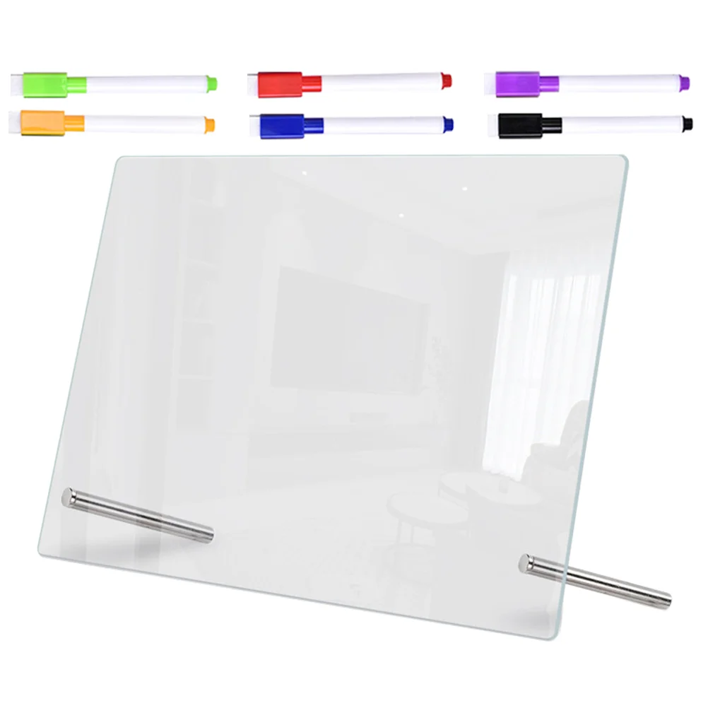 Clear Dry Erase Board Desk Acrylic Memo Erasable Memorandum Reusable Writing Message Transparent Standing Whiteboard